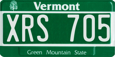 VT license plate XRS705