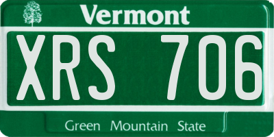 VT license plate XRS706