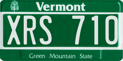 VT license plate XRS710