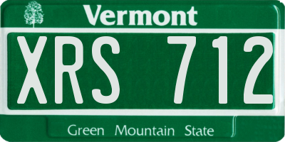 VT license plate XRS712