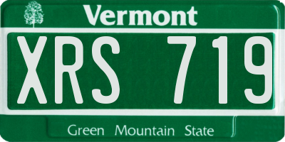 VT license plate XRS719