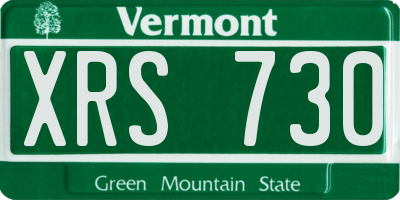 VT license plate XRS730