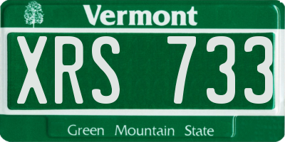 VT license plate XRS733