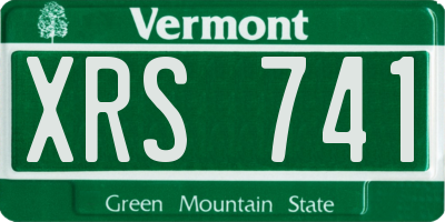 VT license plate XRS741