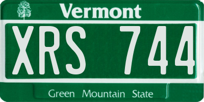 VT license plate XRS744