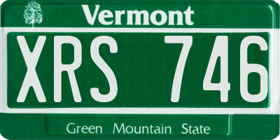 VT license plate XRS746