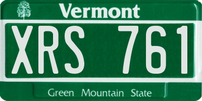 VT license plate XRS761