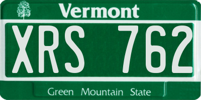 VT license plate XRS762