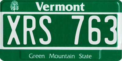 VT license plate XRS763