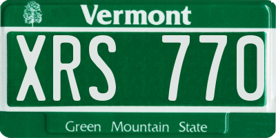 VT license plate XRS770