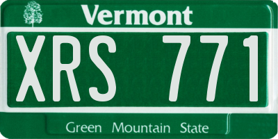 VT license plate XRS771