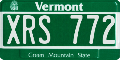 VT license plate XRS772