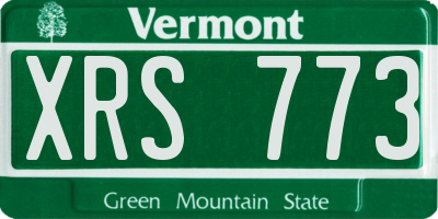 VT license plate XRS773
