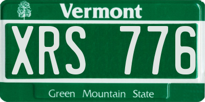 VT license plate XRS776