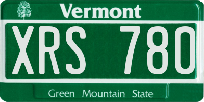 VT license plate XRS780