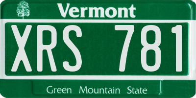 VT license plate XRS781
