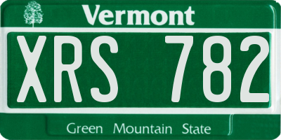 VT license plate XRS782