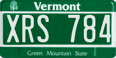 VT license plate XRS784