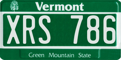 VT license plate XRS786