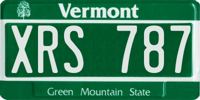 VT license plate XRS787