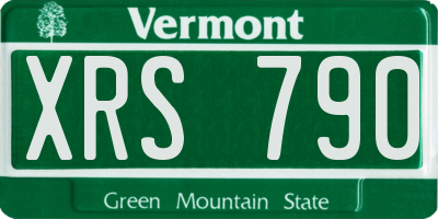 VT license plate XRS790