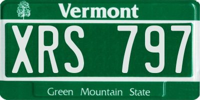 VT license plate XRS797