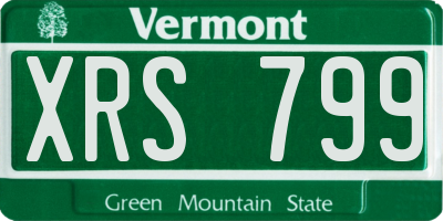 VT license plate XRS799