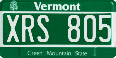 VT license plate XRS805