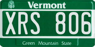 VT license plate XRS806