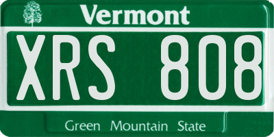 VT license plate XRS808