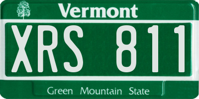 VT license plate XRS811