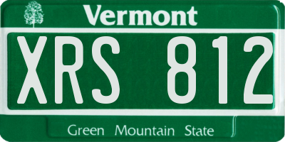 VT license plate XRS812