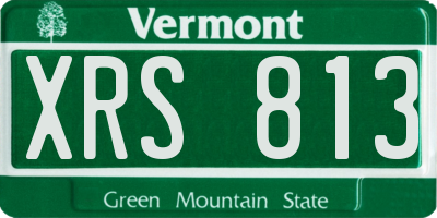VT license plate XRS813
