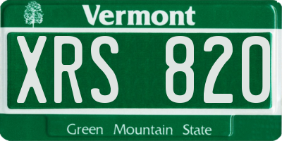 VT license plate XRS820