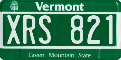 VT license plate XRS821