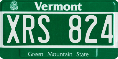VT license plate XRS824