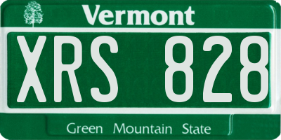 VT license plate XRS828