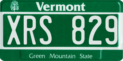 VT license plate XRS829