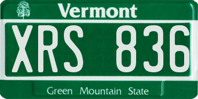 VT license plate XRS836