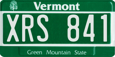 VT license plate XRS841