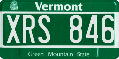 VT license plate XRS846