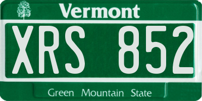 VT license plate XRS852