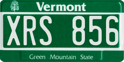VT license plate XRS856