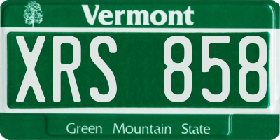 VT license plate XRS858