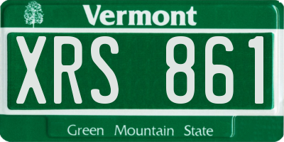 VT license plate XRS861