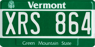 VT license plate XRS864