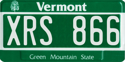 VT license plate XRS866