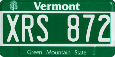 VT license plate XRS872