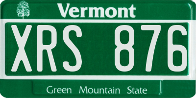 VT license plate XRS876