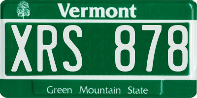 VT license plate XRS878